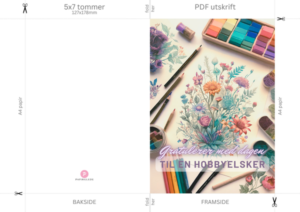 Gratulerer med dagen til en hobbyelsker (pdf-fil)