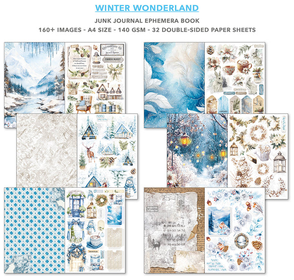 Winter Wonderland utklippsbok A4 (32 sider)