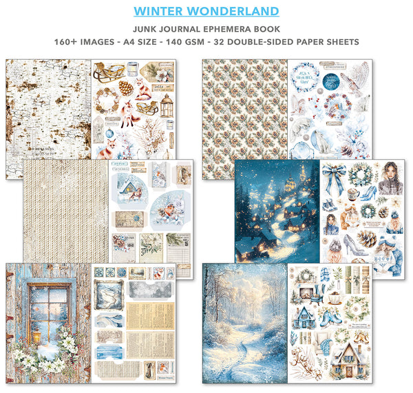 Winter Wonderland utklippsbok A4 (32 sider)
