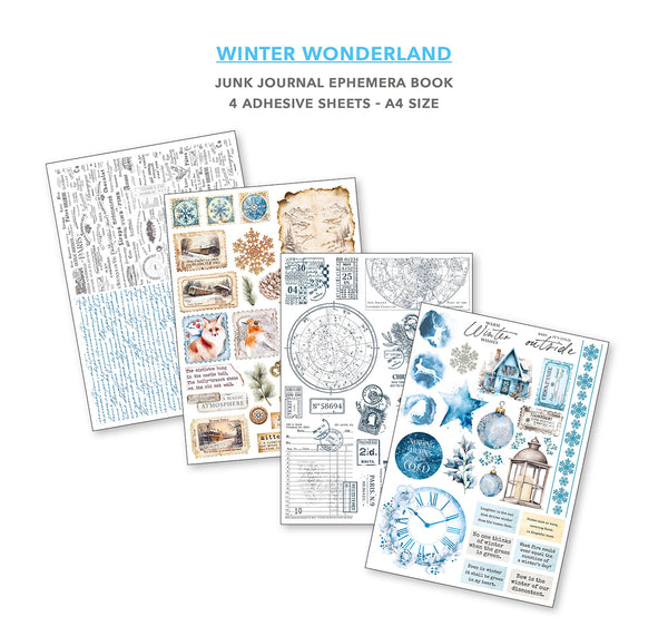 Winter Wonderland utklippsbok A4 (32 sider)