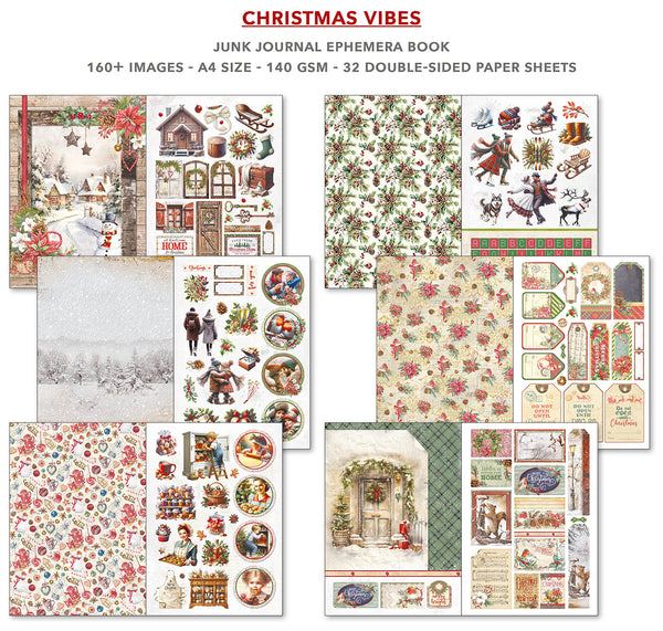 Christmas Vibes utklippsbok A4 (32 sider)