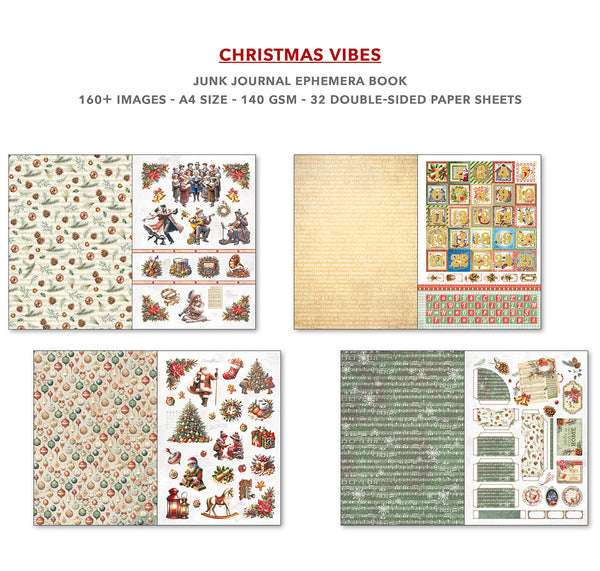 Christmas Vibes utklippsbok A4 (32 sider)