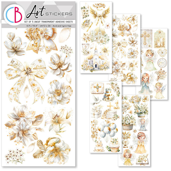 Blessing day Art stickers 5/Pkg (12x26 cm)