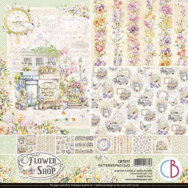 Flower Shop patterns pad 12x12 (8-pk)