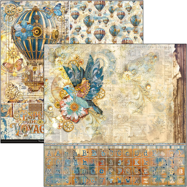 Esprit de Voyage patterns pad 12x12 (8-pk)