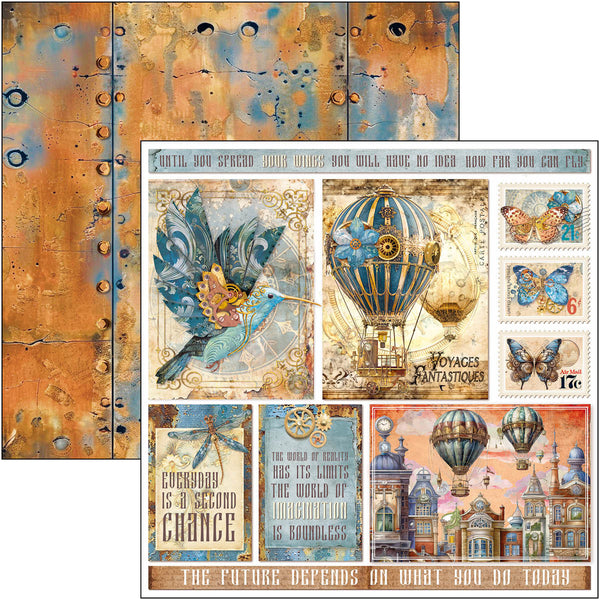 Esprit de Voyage patterns pad 12x12 (8-pk)