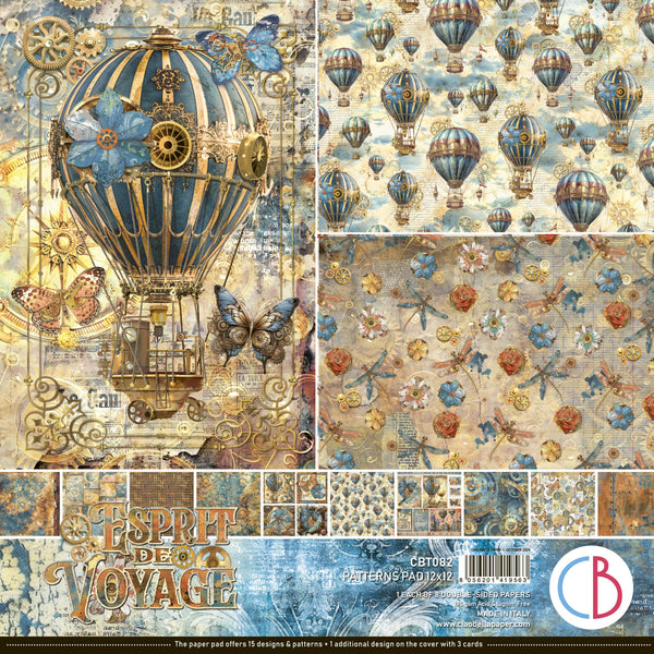 Esprit de Voyage patterns pad 12x12 (8-pk)