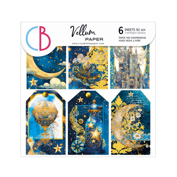 Celestial vellum fussy cut 6x6 (6-pk)