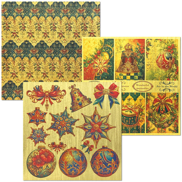 Toy Shop Deluxe paper Gold & Vellum 6x6 (6 pk)