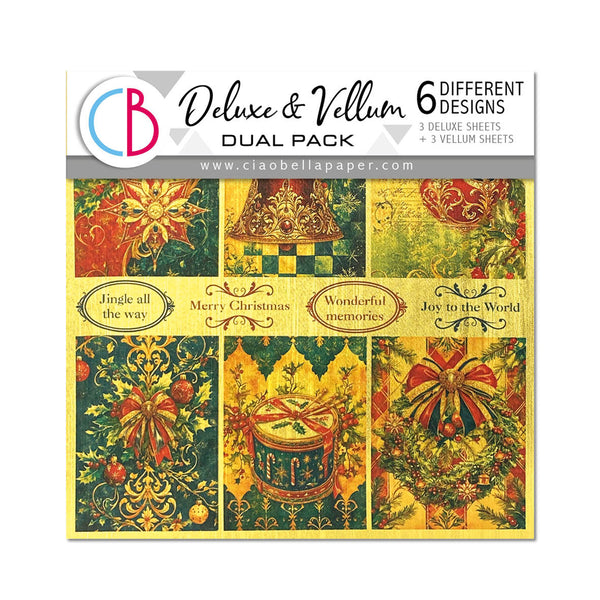 Toy Shop Deluxe paper Gold & Vellum 6x6 (6 pk)