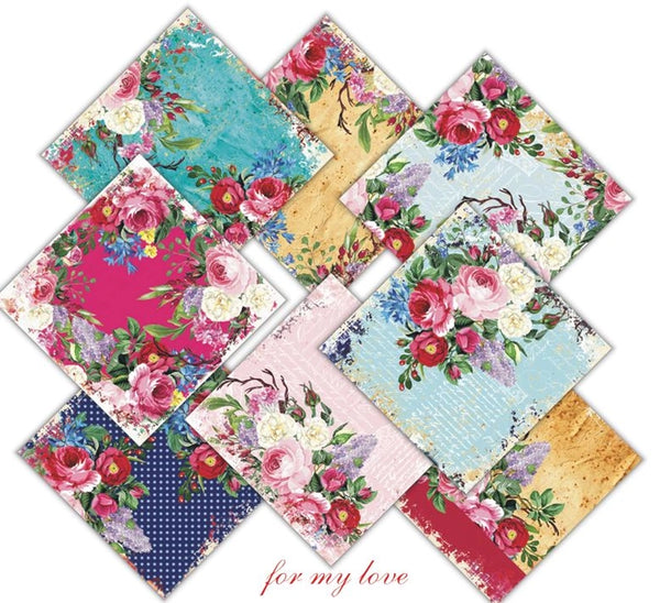 For My Love - 6x6 papirer (24 stk)