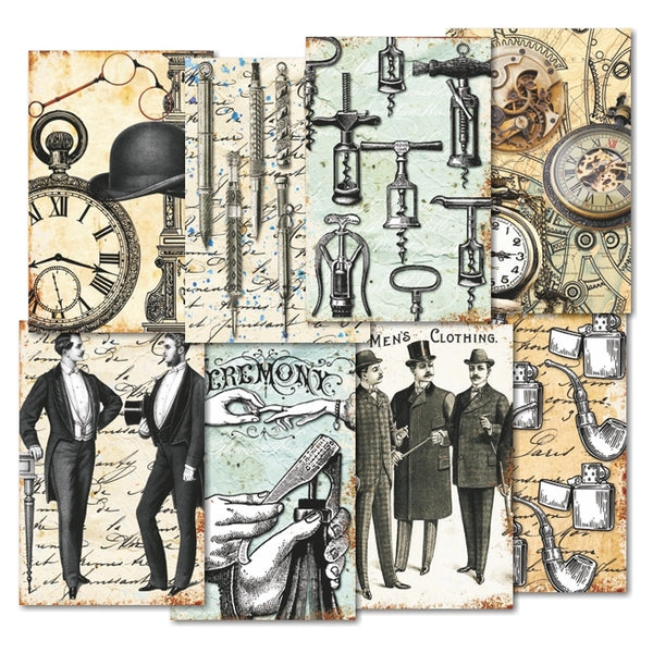 Gentlemen - MINI scrapbook papirer (24 stk)