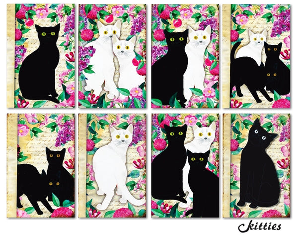 Kitties - MINI scrapbook papirer (24 stk)