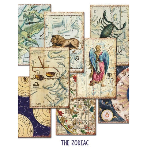 The Zodiac I - MINI scrapbook papirer (24 stk)