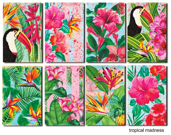 Tropical Madness - MINI scrapbook papirer (24 stk)
