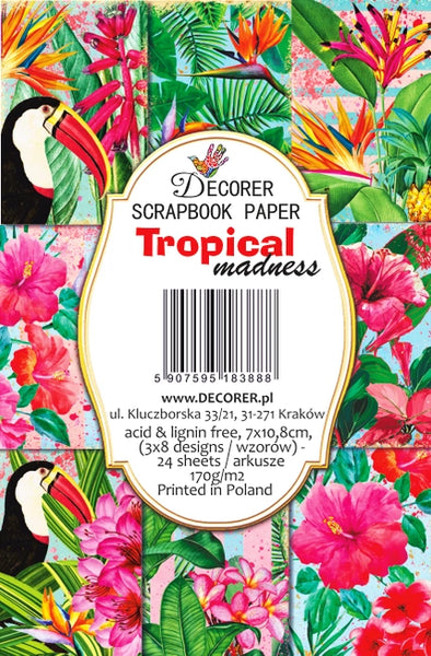 Tropical Madness - MINI scrapbook papirer (24 stk)