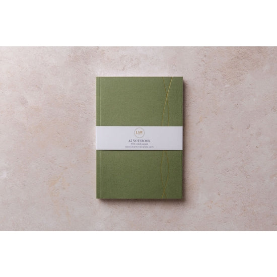 Notatbok med linjer A5 - Mid green