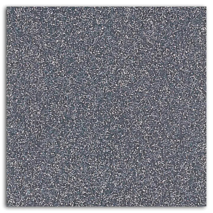 Mahé selvklebende kartong - Charcoal Grey Glitter 12x12