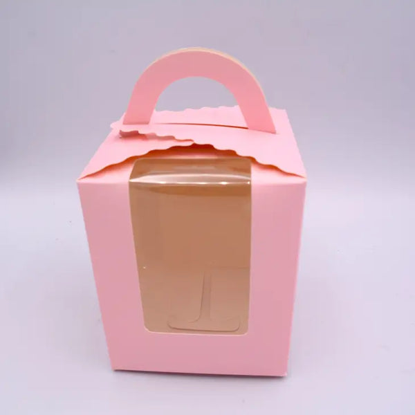 Gaveeske med transparent framside - lys rosa