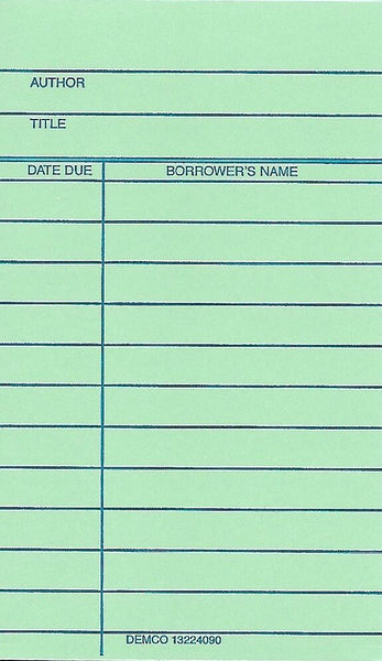 Library card - Green (1 pc)