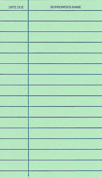 Library card - Green (1 pc)