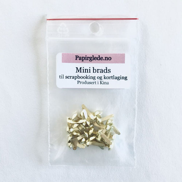 Mini brads - gull