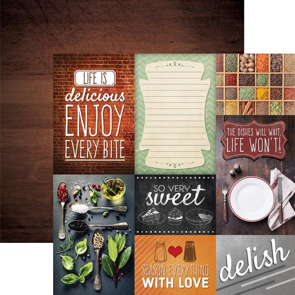 Delish Tags 12x12 dobbeltsidig papir