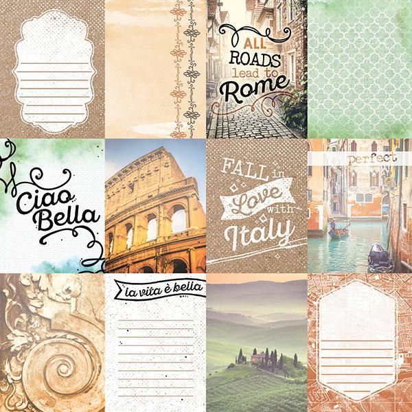 Italy Tags 12x12 dobbeltsidig papir
