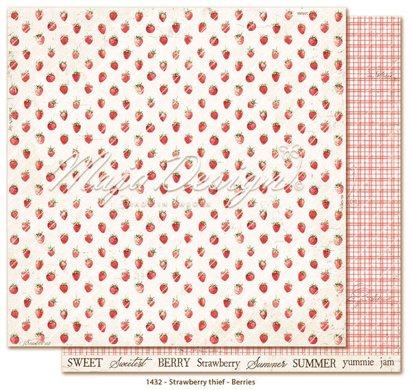 Strawberry thief - Berries 12x12