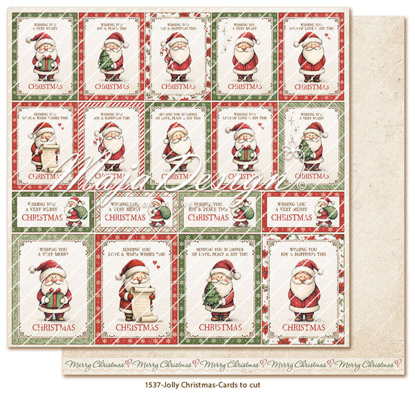 Jolly Christmas - Cards to cut