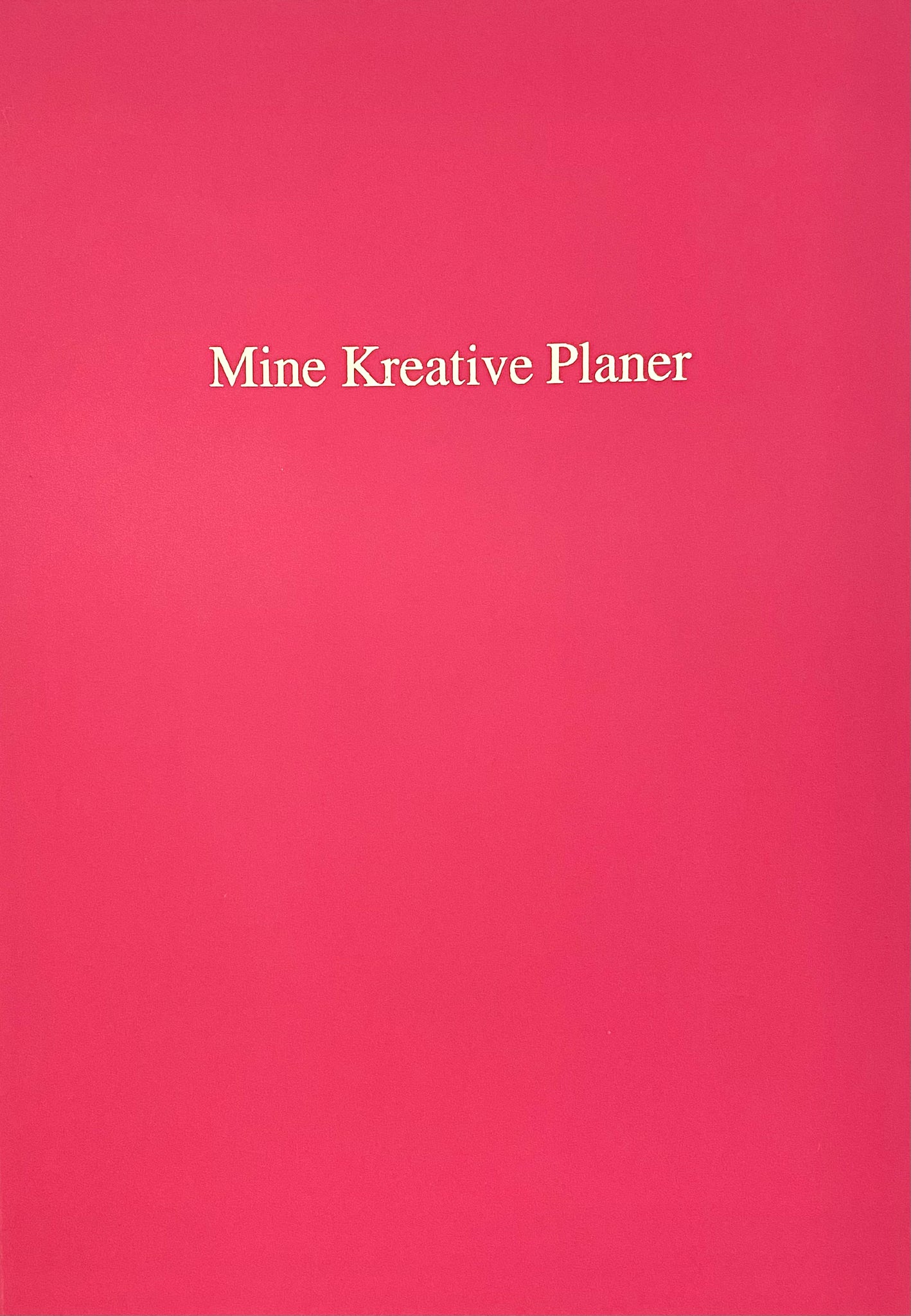 Notatbok A5 "Mine Kreative Planer" - rosa