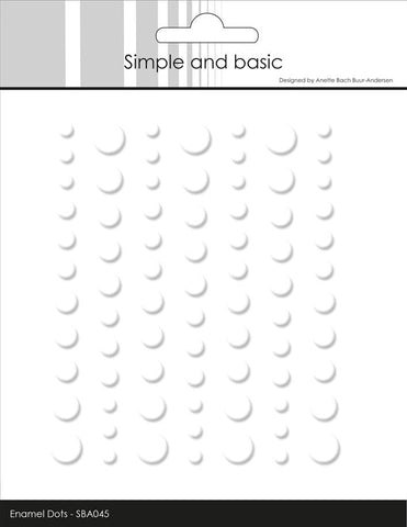 Matte enamel dots - Soft white (77 stk)