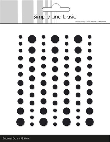 Matte enamel dots - Black (77 stk)