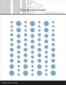 Matte enamel dots - Light blue (77 stk)