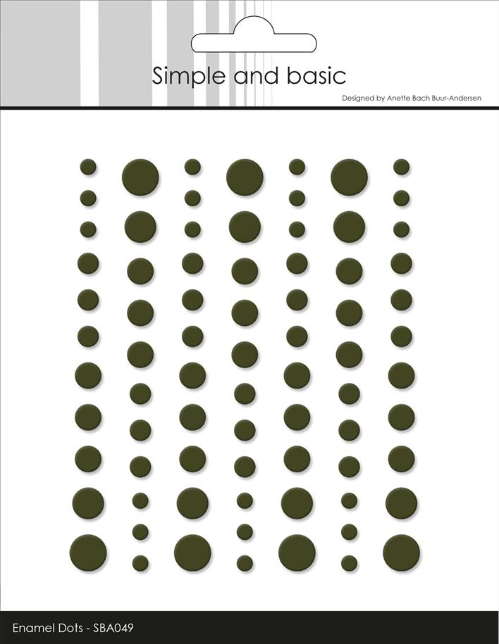 Matte enamel dots - Forest green (77 stk)