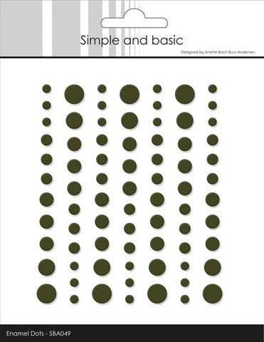 Matte enamel dots - Forest green (77 stk)