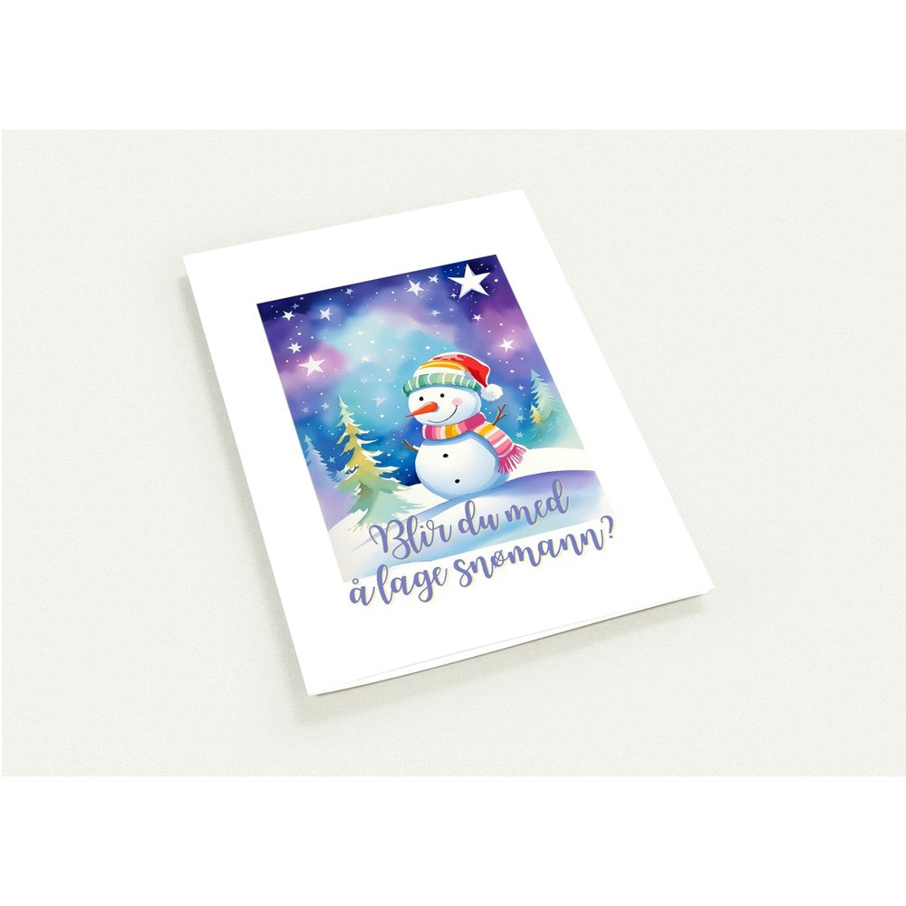 Do you want to build a snowman? Pack of 10 double cards A6 + premium envelopes