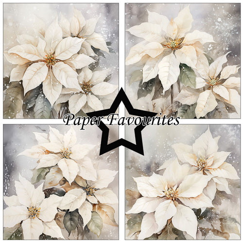 Paper Favourites Poinsettia 15x15 cm (24 ark)