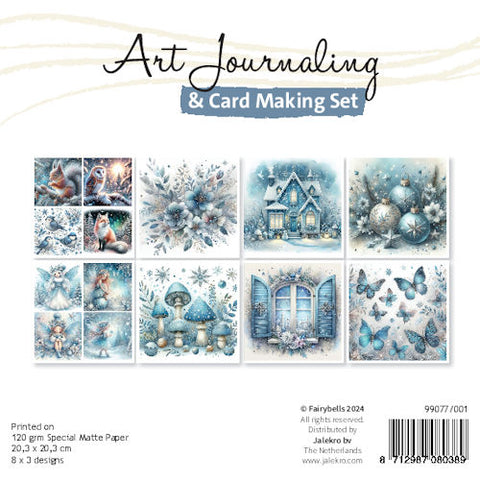 Art Journaling & Card Making sett Jul - Vinter blå 20,3x20,3 cm (24 ark)
