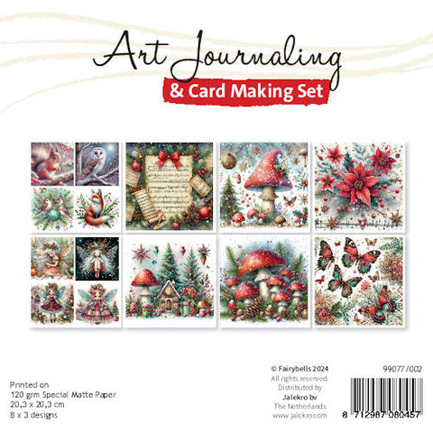 Art Journaling & Card Making sett Jul rød 1 20,3x20,3 cm (24 ark)