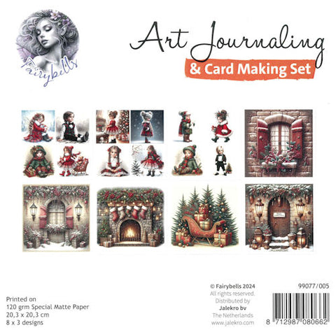 Art Journaling & Card Making sett Jul rød 2 20,3x20,3 cm (24 ark)