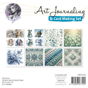 Art Journaling & Card Making sett Vinter blå 20,3x20,3 cm (24 ark)
