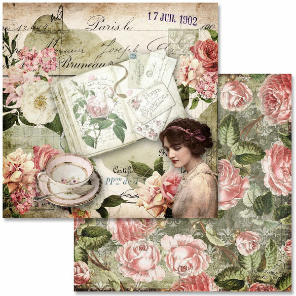 Antique Roses scrapbook sett 6x6