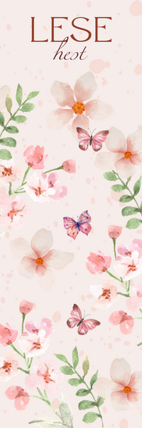 Bookmark pink butterflies 2