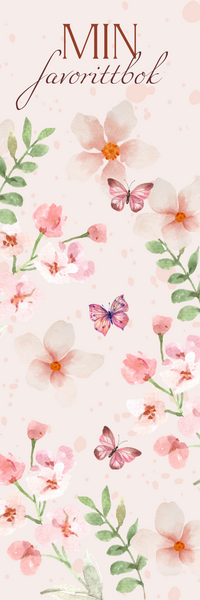 Bokmerke rosa sommerfugler 3