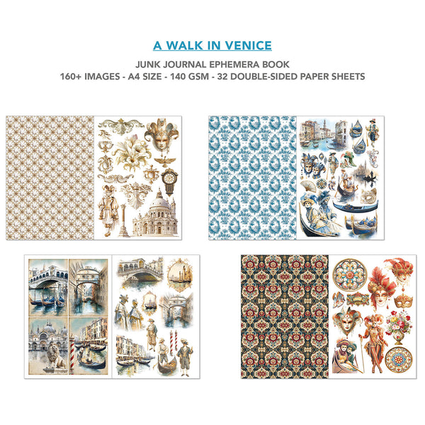 A Walk in Venice utklippsbok A4 (32 sider)