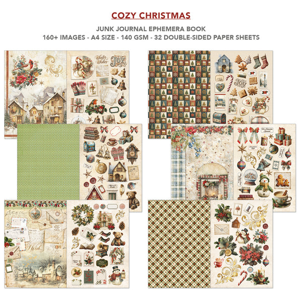 Cozy Christmas utklippsbok A4 (32 sider)