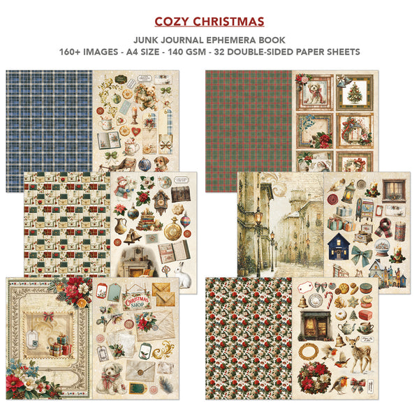 Cozy Christmas utklippsbok A4 (32 sider)