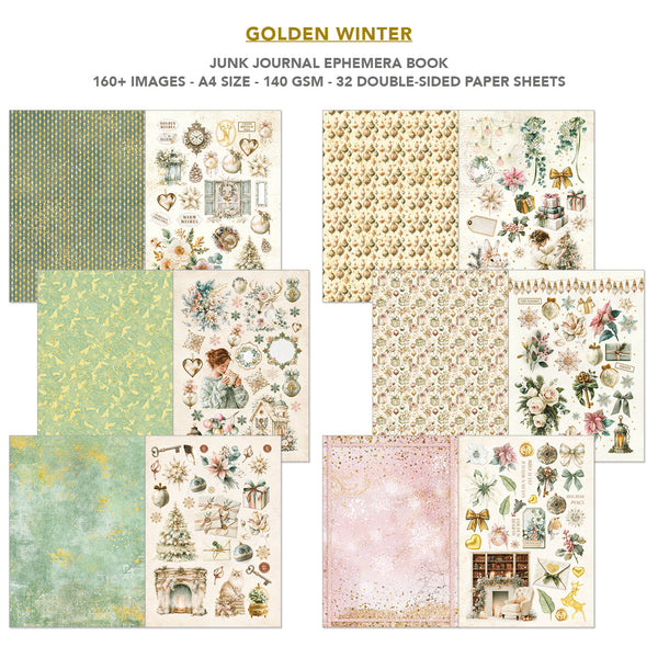 Golden Winter utklippsbok A4 (32 sider)