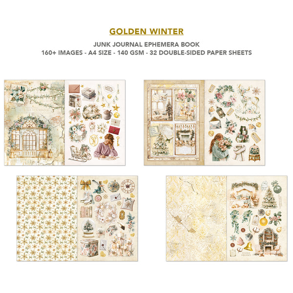 Golden Winter utklippsbok A4 (32 sider)